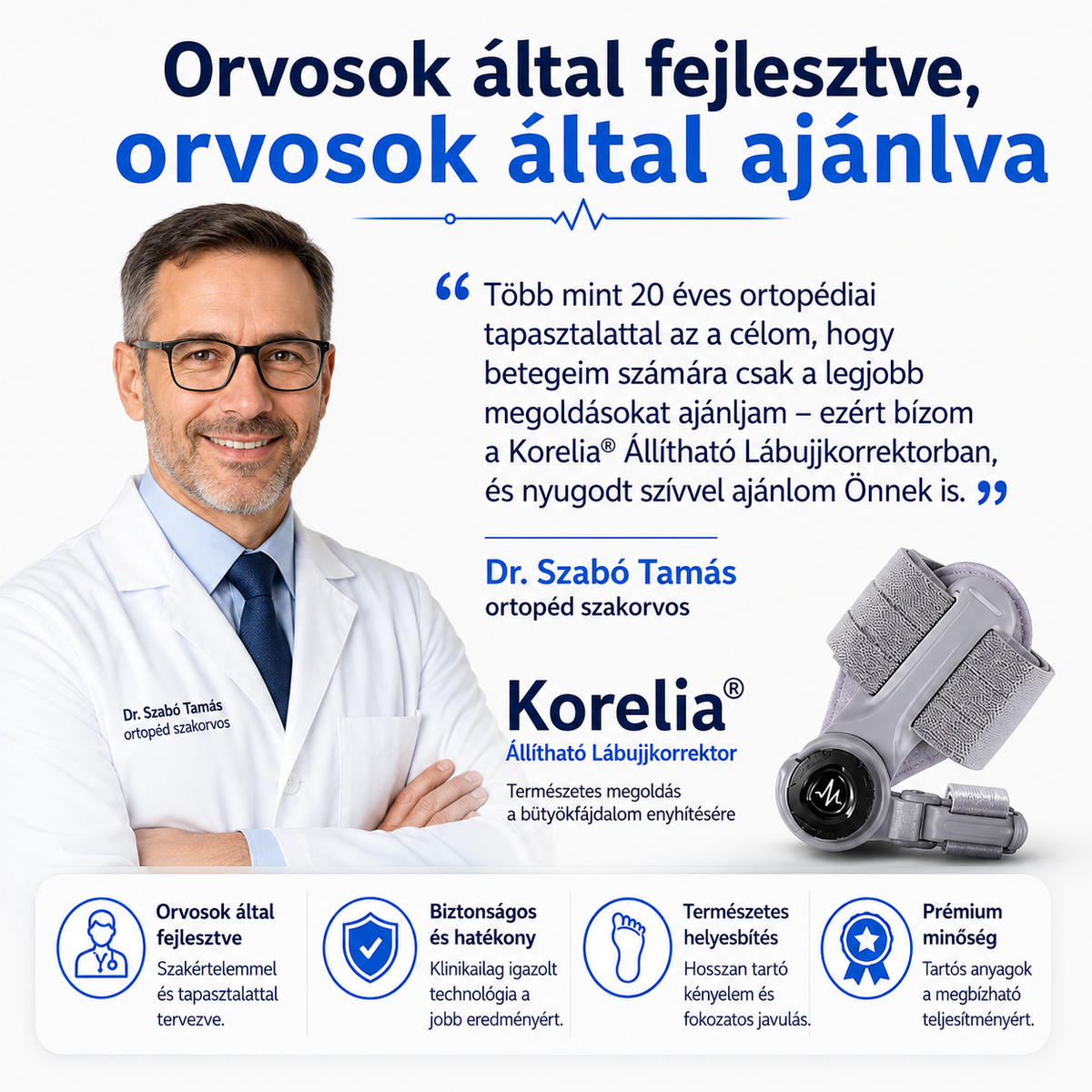 Korelia® Állítható Lábujjkorrektor